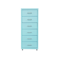 Meuble de rangement mobile à tiroirs mobiles verticaux en métal coloré pour la maison avec 6 tiroirs en acier sous le bureau petit classeur moderne