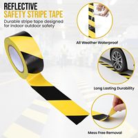 Ruban adhésif de signalisation de sécurité professionnel en PVC acrylique haute durabilité, jaune, imperméable, simple face, personnalisé