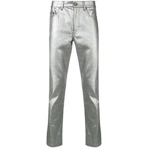 Jeans Casual da Uomo LEDUO Personalizzati in Argento, Vita Media, Gamba Dritta, Vestibilità Regolare, Pantaloni in Denim, Servizio OEM - Product Image 1