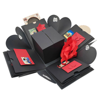 Carpas de Regalo Sorpresa Hechas a Mano de Alta Gama con Explosión de Brillo para Cumpleaños, Aniversarios, Bodas - Álbum de Fotos Personalizado y Scrapbook