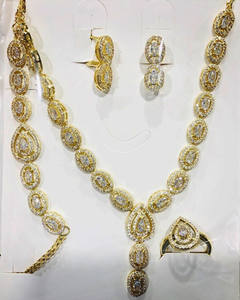 BMZ Nouveauté <span class=keywords><strong>2021</strong></span> <span class=keywords><strong>Prix</strong></span> d'usine Placage double or véritable 18/16/14K Garantie 2 ans 4 pièces AAAAAA Micro Zircon Ensemble de bijoux - Product Image 6