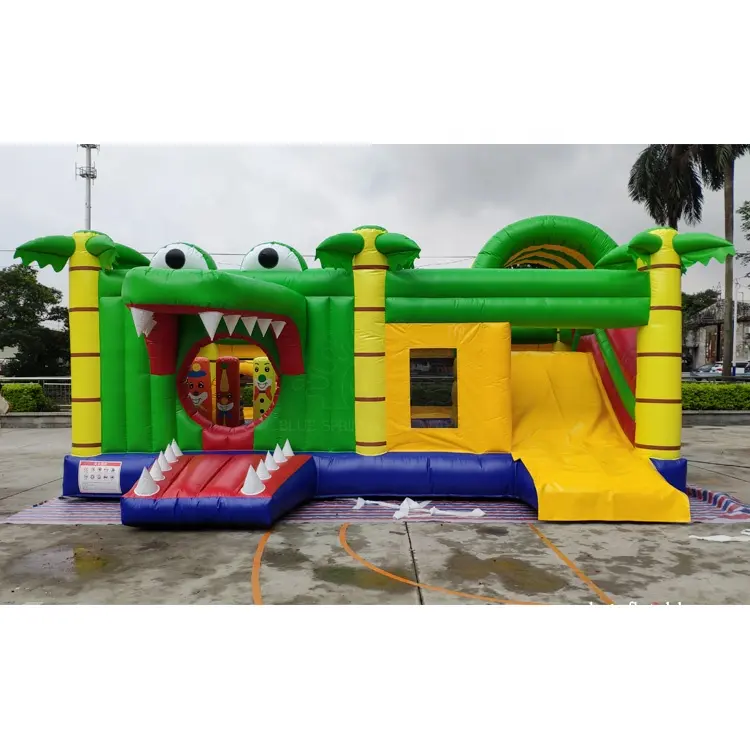 Şişme zıplama evi fiyat, timsah şişme oyun parkı şatosu çocuklar için