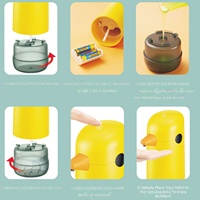 Distributeur de savon liquide intelligent en mousse pour enfants, en ABS, contrôlable par application, motif petit canard jaune, pour la maison et l'hygiène des mains, idéal pour l'export.