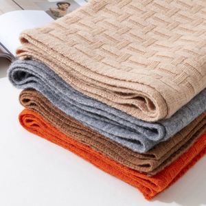 New Arrival High Quality 100% Merino <b>Wool</b> Letter Jacquard Knitted <b>Scarves</b> for Men Women Winter Warm Fashion Shawls - Product Image 2