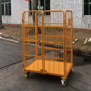 Chariot à main en métal à revêtement en poudre chariots de conteneur de rouleau de Transport logistique entrepôt supermarché stockage fil rouleau Cages maille - Product Image 3