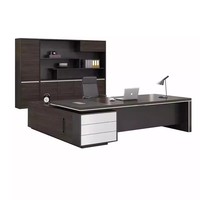 Conjunto de Muebles de Oficina Ejecutiva de Lujo Moderno, Escritorios de Computadora, Mesa de Computadora en Forma de L para Director o Jefe, Personalización de Muebles