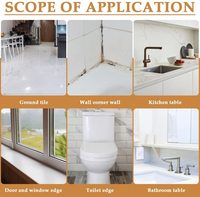 Stylo à joint imperméable blanc, blanchisseur et restaurateur de joints pour sols en carrelage - Pointe oblique de 3 mm, peinture permanente et marqueur à ciment