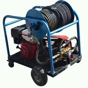 Gasolina Motor Power Drain Pipe WaterJet Lavadora Alta Pressão Máquina De Limpeza
