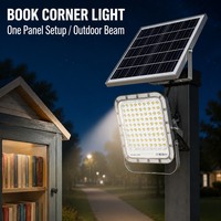 Système d'éclairage LED solaire hors réseau avec entrée de câble latérale et boîtier segmenté pour portail d'entrepôt commercial