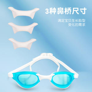 Lunettes de natation anti-buée électroplaquées pour adultes, monture petite, verres PC, matériau silicone, pour entraînement compétitif - Product Image 3