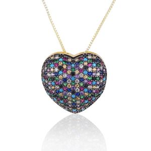 Gioielli di strass e orecchini con collana e orecchino Set di orecchini pendenti placcati in oro a forma di cuore di colore misto graziosi gioielli da <span class=keywords><strong>donna</strong></span> in ottone - Product Image 3