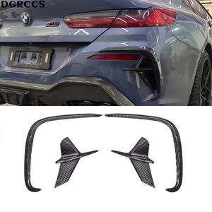 Pour BMW Série 8 G14 G15 G16 830 840 – Décoration de pare-chocs arrière en fibre de carbone avec lames d'air aérodynamiques - Product Image 2