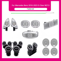 Kit de couverture de haut-parleur avec éclairage d'ambiance pour Mercedes-Benz Classe E W213 2016-2023, accessoires d'amélioration de l'atmosphère intérieure à 64 couleurs