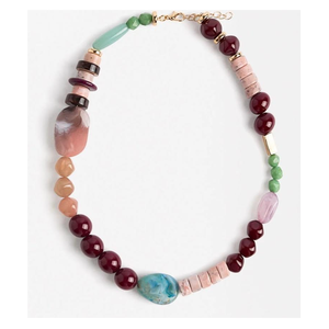 Collar de Cadena con Cuentas Turquesas Retro, Joyería de Moda Hecha a Mano, Estilo Transfronterizo, Regalo Único para Mujer, Moderno - Product Image 2