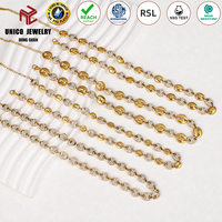 Colliers à pendentifs superposés en acier inoxydable plaqué or PVD 18 carats, étanches, bijoux de mode pour femmes, vente en gros