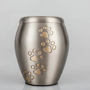 Pet mühürlü nem geçirmez metal urns kremasyon köpek kedi urns köpek urn