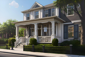 Nhà biệt thự prefab Kết Cấu Thép nhà tiền chế cho dân cư và thương mại - Product Image 2