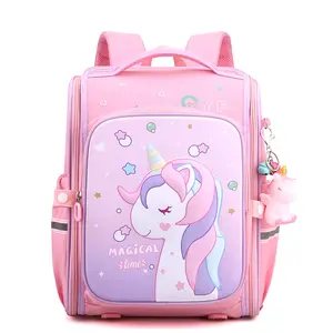 2024 Preços de atacado personalizáveis mochila escolar infantil de unicórnio de desenho animado fofa para estudantes meninas meninos mochila escolar infantil