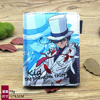 Dompet ritsleting PU kancing jepret keren kartun Anime dompet koin anak-anak tahan lama antihilang dompet kartu mode kustom grosir