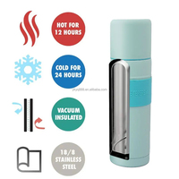 Termo de Acero Inoxidable de Boca Ancha de 450ml/700ml con Aislamiento al Vacío y Diseño de Goma, Apto para Lavavajillas, para Yerba Mate Argentina