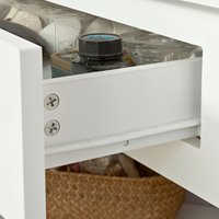 Bureau d'angle blanc, bureau triangulaire avec tiroir et étagère, bureau de travail à domicile, poste de travail informatique