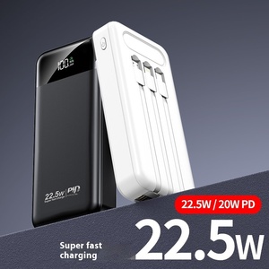Siêu sạc nhanh với được xây dựng trong 22.5 Wát cáp, công suất lớn 20000mAh hai chiều pd20w ngân hàng điện cầm tay - Product Image 4