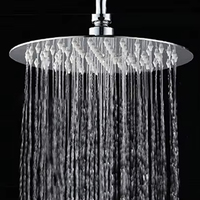 Pomme de douche murale à effet pluie Homedec personnalisée de 8 pouces, ultra-fine, chromée polie, durable et écologique