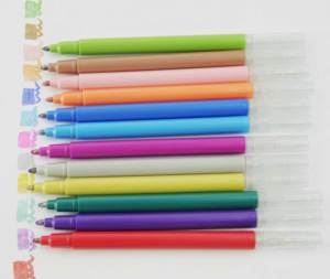 ची ऐक्रेलिक स्थायी मार्कर सेट थोक 12 रंग ग्लिटर धातु मार्कर बच्चों diy ग्राफिटी पेंटिंग मार्कर - Product Image 1