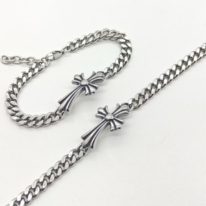 Bracciale Unisex in Acciaio Inossidabile con Motivo a <span class=keywords><strong>Trifoglio</strong></span> Retrò, Personalizzato e di Tendenza, Modello di Gioielleria di Grande Successo Transfrontaliero - Product Image 2