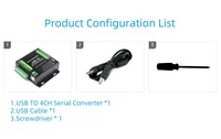 Adaptador de Puerto Serie USB 4 en 1 Waveshare FT4232HL, Convertidor TTL RS485 RS422 RS232, Aislamiento, Protección Antiestática y Contra Sobretensiones