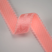 Bande élastique en polyamide de 18 mm à double bord festonné, jacquard, pour bretelles de soutien-gorge, garniture élastique picot pour vêtements de lingerie