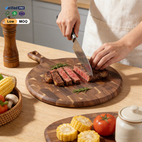 Nouvelles planches à découper rectangulaires en teck à grain vertical, avec poignées, réutilisables, compatibles lave-vaisselle, pour la découpe des aliments, vente en gros