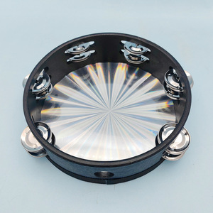 Wholesale <b>Musical</b> <b>Instruments</b> 10 Inch Double Row Dance Party Church Laser Radiant Tambourines Rhythm Reflective Hand Deld Drum - Product Image 2