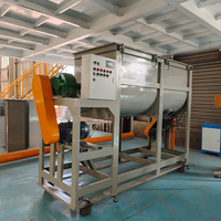 Machine de mélange horizontal de poudres pour coulis de carrelage, ciment, mortier, additifs, carbonate de calcium et poudres minérales fines