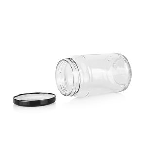 Botella de Vidrio Redonda Hermética para Alimentos al por Mayor, 370 ml, Tarro de Almacenamiento de Vidrio Transparente para Mermelada y Miel con Tapa de Rosca - Product Image 5