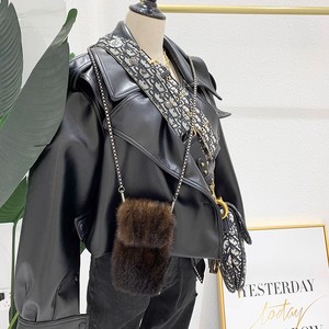 Borse in Vera Pelliccia di Visone Custodia per <span class=keywords><strong>Cellulare</strong></span> Mini Borsa a Tracolla Portafoglio Invernale da Spalla <span class=keywords><strong>Borsetta</strong></span> in Pelliccia di Visone Naturale - Product Image 3