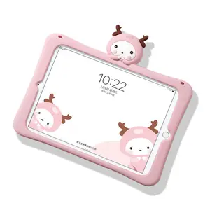 Suitable For Cute Cartoon For Ipad Silicone Protective Sleeve Air123 Bracket Silicone Soft Shell Mini6 Anti-Fall Silicone Sleeve