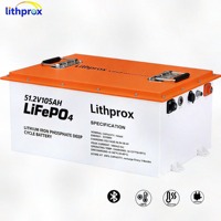 Batterie de scooter 51.2V105AH 105AH 150AH 200AH 5.38KWh 7.68KWh 10.24KWh LiFePO4 avec protection contre les courts-circuits