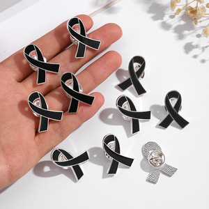 Dropshipping esmalte amarillo oro cinta Pin infancia <span class=keywords><strong>hueso</strong></span> cáncer conciencia broche esperanza rezar seguridad insignia broches solapa Pin - Product Image 5