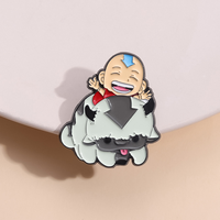 Épinglette en alliage de zinc nickel noir, motif ange pyramidal et poussin anime, pour vêtements et accessoires - Cadeau d'anniversaire