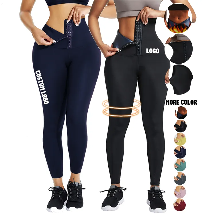 Moldeador de cuerpo de mujer con logotipo personalizado compresión abdominal y levantador de glúteos leggings estilo Borrador de muslo entrenador de cintura