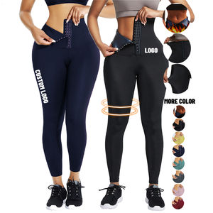 Logo personnalisé <span class=keywords><strong>pour</strong></span> femmes Body Shaper Compression abdominale et bout à bout Leggings style cuisse gomme taille formateur - Product Image 1