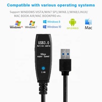 Câble d'extension USB 3.0 actif Xput AM vers AF avec chipset intégré, plusieurs longueurs : 5M, 10M, 15M, 20M, 25M, 30M