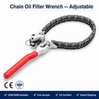 Clé à chaîne universelle réglable CIHOO OLIVER, outil professionnel de démontage de filtre à huile en acier au carbone robuste, 60-160 mm
