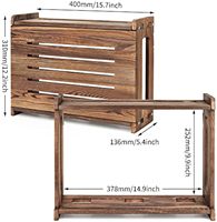 Étagère murale en bois pour routeur, boîte de rangement, gestion des câbles, cache-modem, organisateur de multiprises, assemblage requis