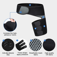 KS-2284 #   Attelle de cuisse anti-tension musculaire en néoprène, protège-guêtres inguinales, protection de compression pour la taille