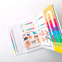 Livres pour Enfants en Gros pour Bébé de 12 à 36 Mois, Livre Cartonné à Compteurs Mobiles, Livre de Comptage « Un par Un » pour Apprendre les Couleurs