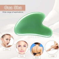 Planche de massage Gua Sha en jade naturel avec logo personnalisé, outil de massage facial en quartz en forme de cœur
