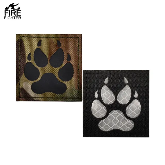 IR K9 Dog Handler Paw K-9 Infrarot Tactical Reflection Patch Applique mit Klett verschluss für Medium