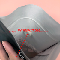 Emballage biodégradable en papier kraft pour café, sacs écologiques compostables de qualité alimentaire avec fermeture à glissière et valve